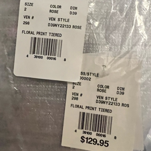 NWT New David’s Bridal DB Floral Printed Tiered Ruffle Party Dress 2 - Picture 4 of 4